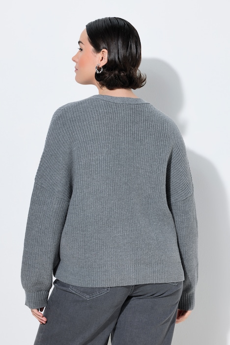 Strickjacke, ohne Verschluss, Langarm