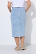 Jeansrock, Saumschlitz, Paisleyprint