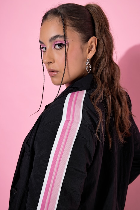 Trackblazer, oversized, Ärmelstreifen, Komplettfutter