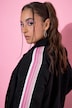 Trackblazer, oversized, Ärmelstreifen, Komplettfutter