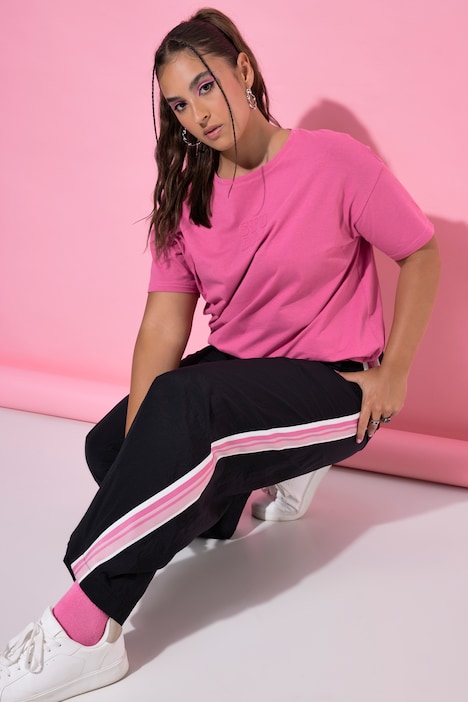 Trackpants, Wide Legs, Seitenstreifen, Elastikbund