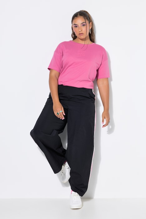 Trackpants, Wide Legs, Seitenstreifen, Elastikbund