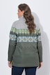 Noorse gebreide fleece-trui, troykraag, lange mouwen