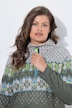 Noorse gebreide fleece-trui, troykraag, lange mouwen