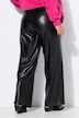 Pantalon en cuir synthétique, coupe large, aspect cuir nappa