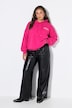 Pantalon en cuir synthétique, coupe large, aspect cuir nappa