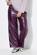 Faux Leather Wide Leg Elastic Waist Pants