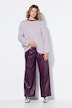 Faux Leather Wide Leg Elastic Waist Pants