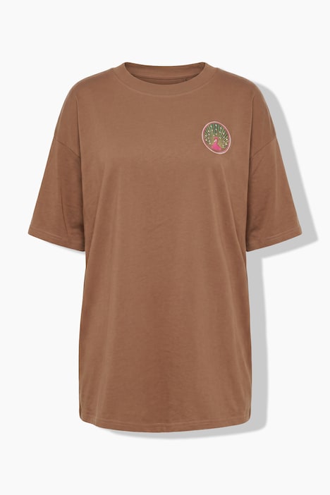 T-Shirt, Oversize Shape, Print - klein vorne, XL hinten