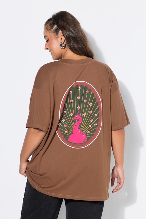 T-Shirt, Oversize Shape, Print - klein vorne, XL hinten