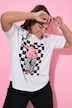 T-Shirt, Oversize Shape, Black/White Fashion Print