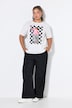 T-Shirt, Oversize Shape, Black/White Fashion Print