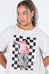 T-Shirt, Oversize Shape, Black/White Fashion Print
