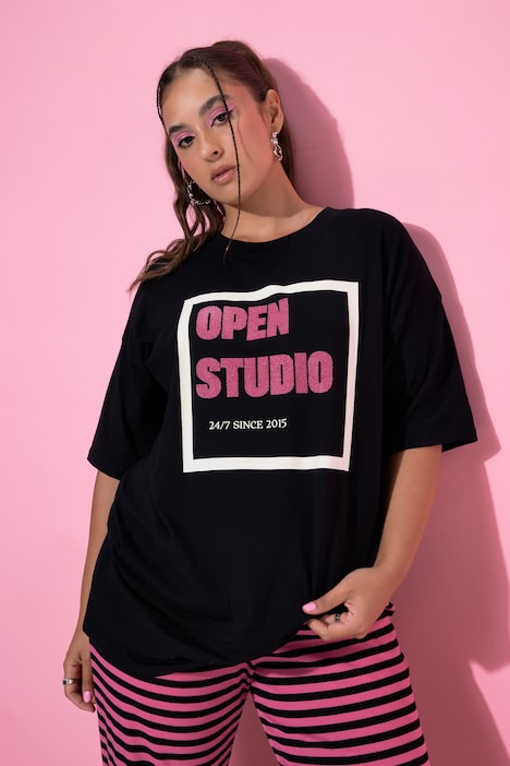 T-shirt, krój oversize, Open Studio