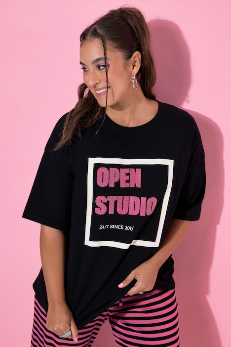 T-shirt, krój oversize, Open Studio
