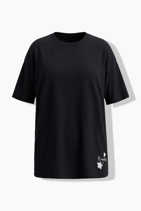 T-Shirt, Oversize Shape, Flower Prints vorne und hinten