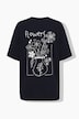 T-Shirt, Oversize Shape, Flower Prints vorne und hinten