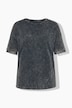 T-Shirt, oversized, Statement, Halbarm mit Spitze
