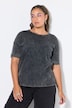 T-Shirt, oversized, Statement, Halbarm mit Spitze