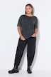 T-Shirt, oversized, Statement, Halbarm mit Spitze