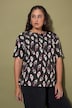 T-Shirt, Oversize Shape, Pfauenfeder-Print