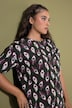 T-Shirt, Oversize Shape, Pfauenfeder-Print