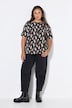 T-Shirt, Oversize Shape, Pfauenfeder-Print