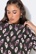 T-Shirt, Oversize Shape, Pfauenfeder-Print