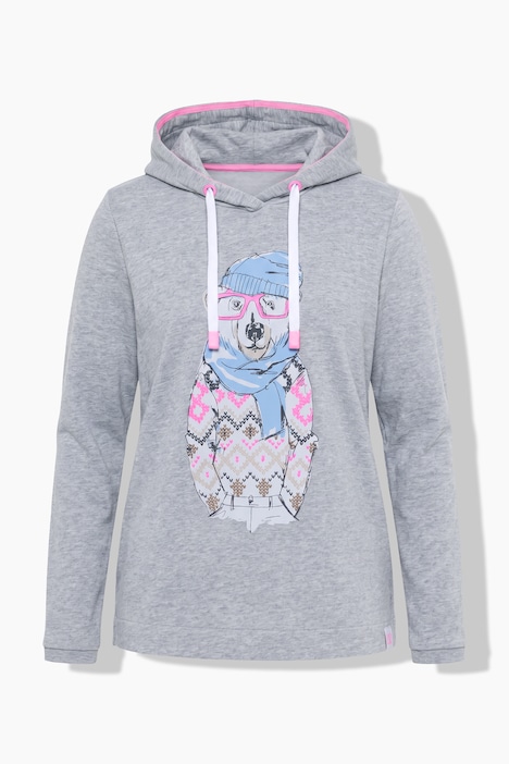 Collegepaita, huppu, pitkät hihat, printti, OEKO-TEX