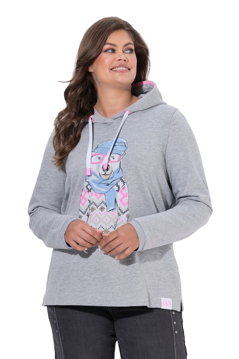Mikina, kapuce, dlouhé rukávy, potisk, EKO-TEX