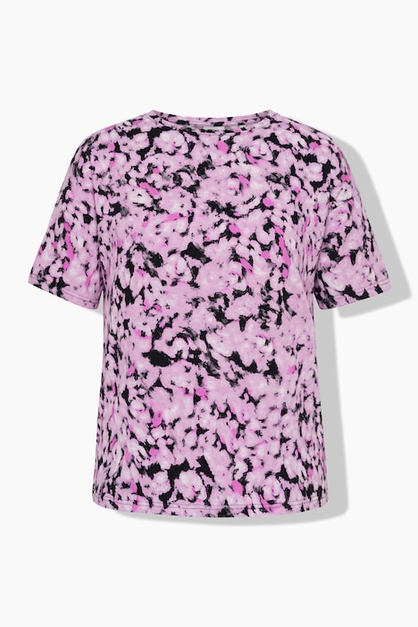 T-Shirt, Oversize Shape, verwischter Leo