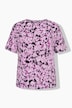 T-Shirt, Oversize Shape, verwischter Leo