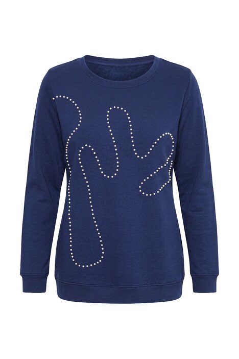 Sweatshirt, comfort fit, decorative beads