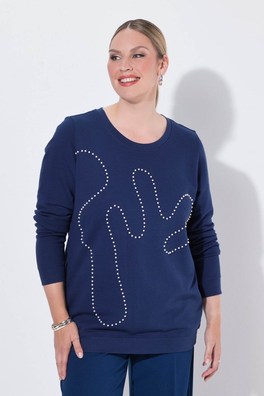 Sweatshirt, Komfort Fit, Zierperlen