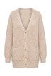 Strickjacke, Rippstrick, V-Ausschnitt, Langarm