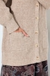 Strickjacke, Rippstrick, V-Ausschnitt, Langarm