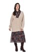 Strickjacke, Rippstrick, V-Ausschnitt, Langarm