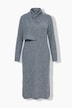 Strick-Midikleid, angestrickter Schal, Langarm