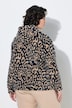 Fleece-Hoodie, Leomuster, Kapuze, Langarm