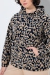 Fleece-Hoodie, Leomuster, Kapuze, Langarm