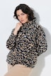 Fleece-Hoodie, Leomuster, Kapuze, Langarm