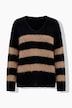 Pullover, Blockstreifen, V-Ausschnitt, Langarm