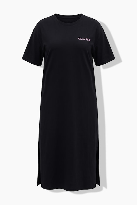 T-Shirt-Kleid, oversized, Rücken VACATION Print
