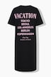 T-Shirt-Kleid, oversized, Rücken VACATION Print