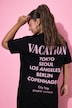 T-Shirt-Kleid, oversized, Rücken VACATION Print