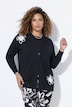 Strickjacke, Loose Fit, Blüten-Stickereien