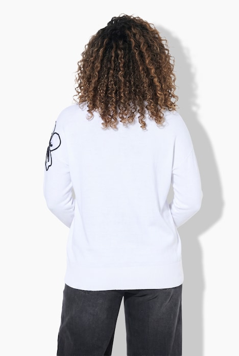 Pullover, Loose Fit, Blüten-Applikation