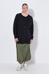 Long-Strickjacke, Regular Fit, V-Ausschnitt
