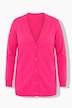 Long-Strickjacke, Regular Fit, V-Ausschnitt