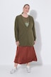 Long-Strickjacke, Regular Fit, V-Ausschnitt